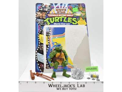 Movie Star Leo w/Cardback NR MINT 100% Complete TMNT 1992 Playmates Vintage