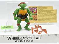Raphael HARD HEAD 100% Complete W/Card TMNT 1988 Playmates