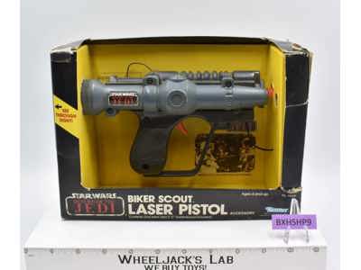 Biker Scout Laser Pistol W/Box ROTJ 100% Complete Star Wars Kenner 1983 Vintage