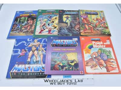 Lot of 7 MOTU Masters of the Universe Coloring ,Sticker, Hardback Golden Books