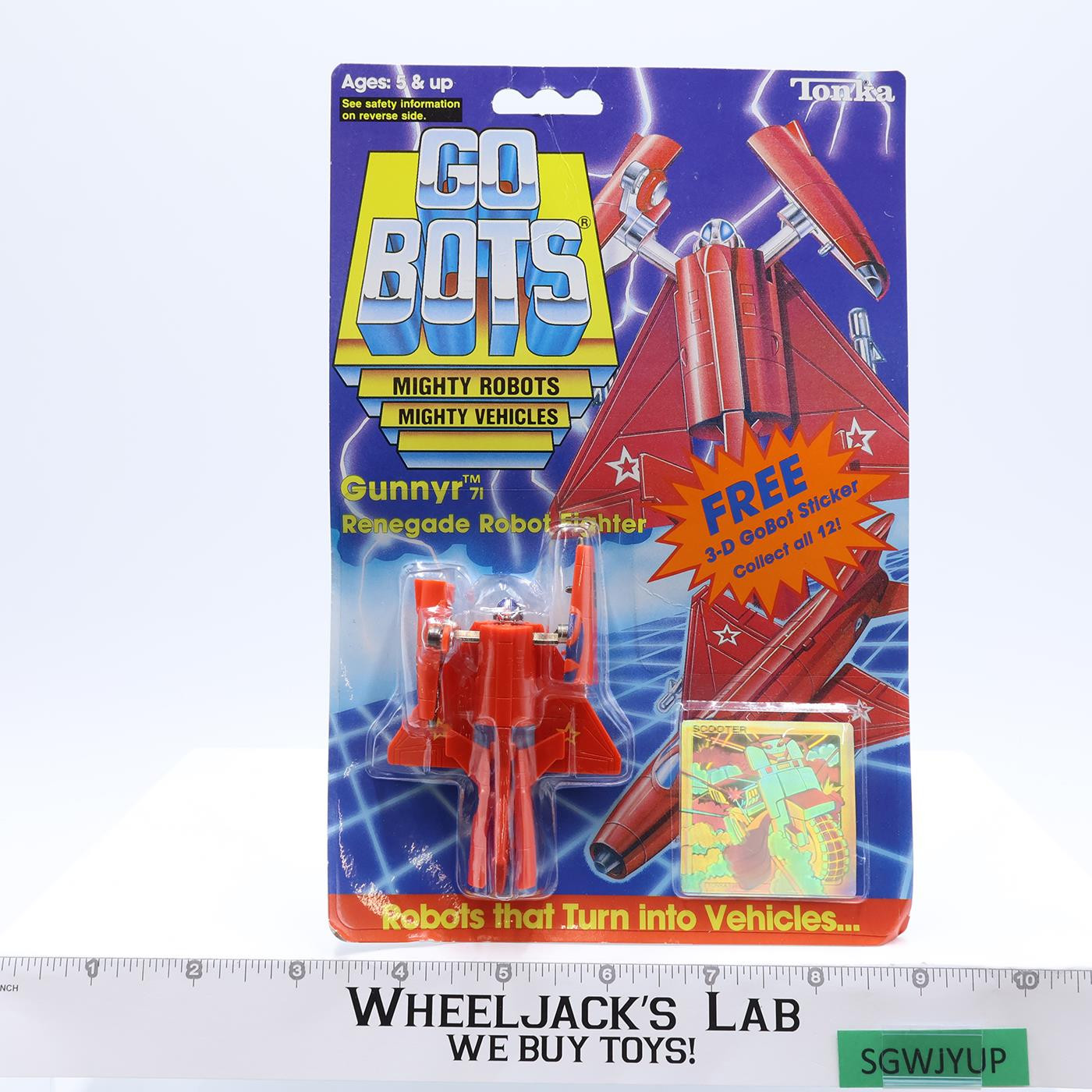 Gunnyr Robot Fighter 1985 Tonka Gobots GoBots Vintage Action Figure NEW MOSC