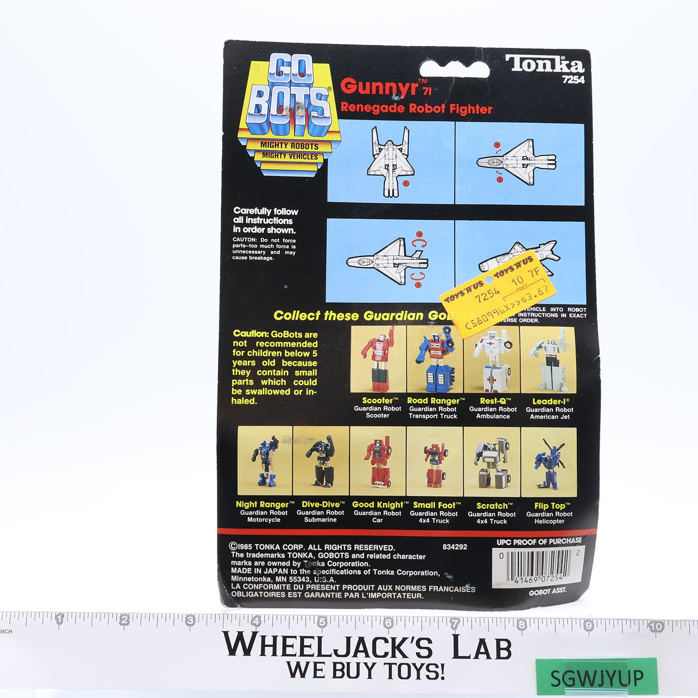 Gunnyr Robot Fighter 1985 Tonka Gobots GoBots Vintage Action Figure NEW MOSC