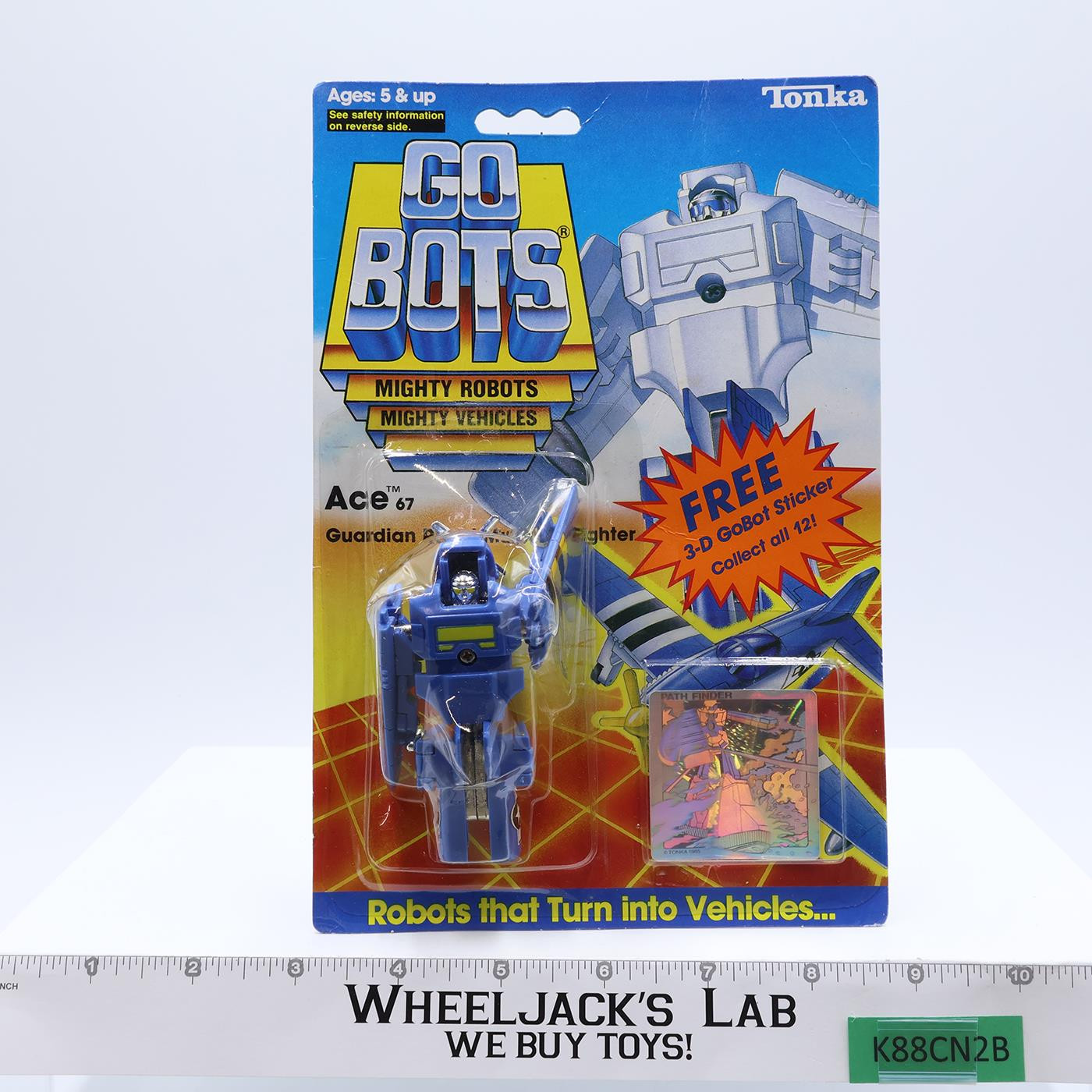 Ace Robot Mustang Fighter 1985 Tonka Gobots Vintage Action Figure NEW MOSC #67