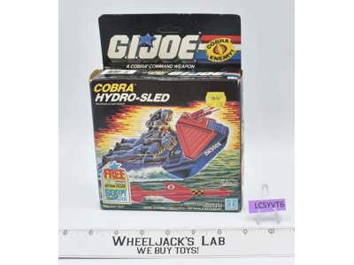 Cobra Hydro-Sled Vehicle 100% Complete W/Box GI Joe 1986 Action Figure Hasbro