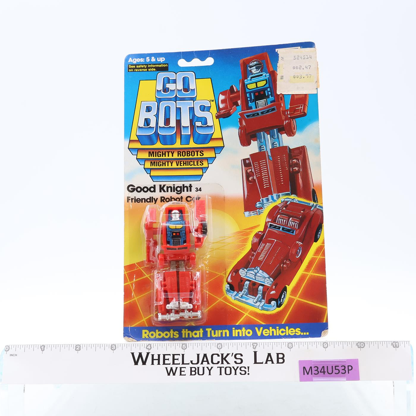 Good Knight Friendly Robot Car Gobots 1984 Tonka Action Figure NEW MOSC SEALED