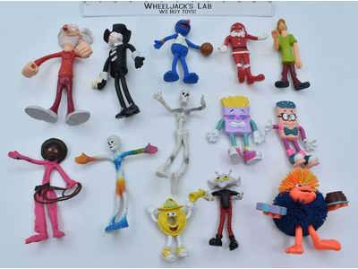 Lot of 13 Bendable/Posable Bend Ems Bendies Figures