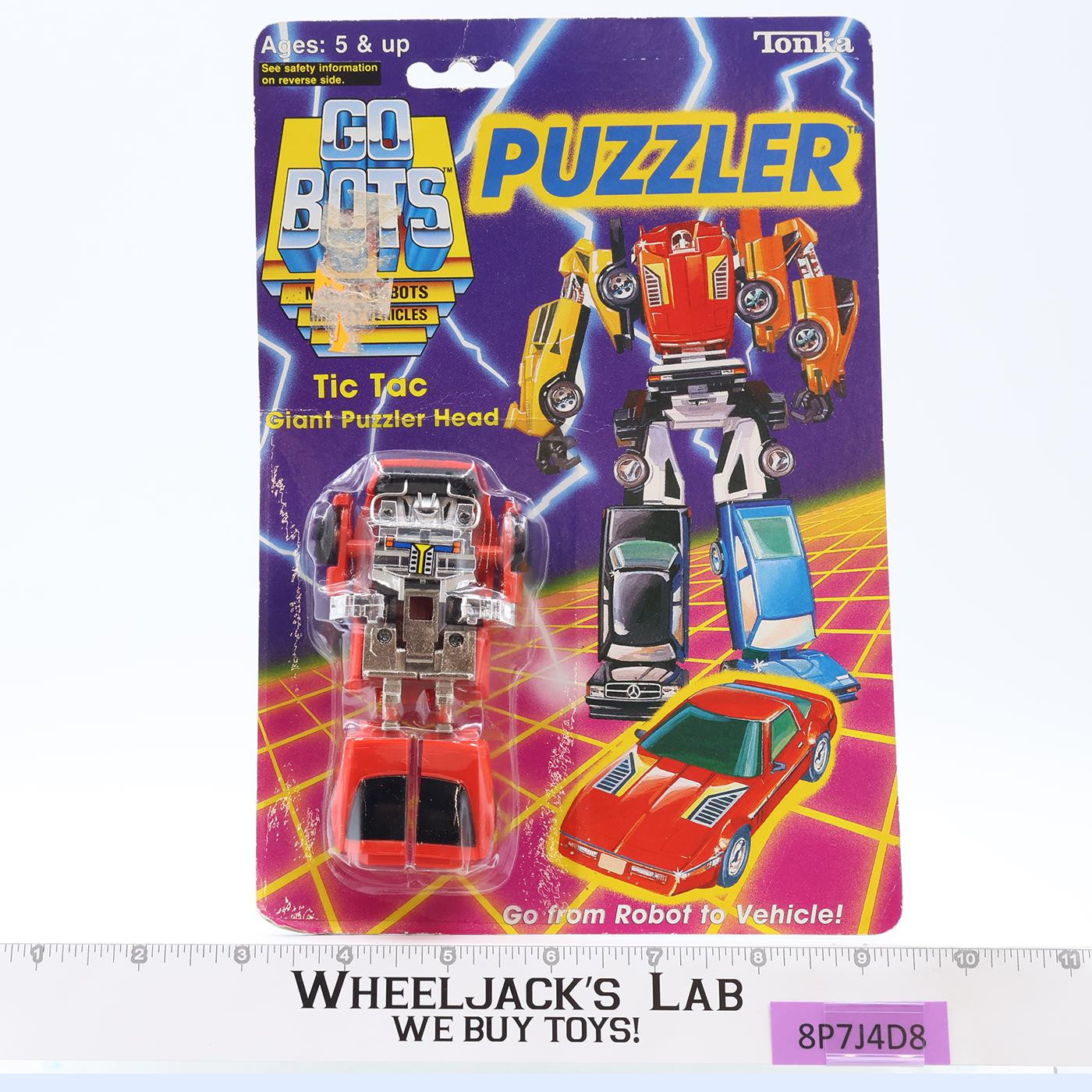 Tic Tac Giant Puzzler Head Gobots Go Bots Tonka 1985 Vintage Action Figure MOSC