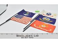 Lot of 5 GI Joe Military Branches Flags 1960s Vintage Hasbro 12" Accessory