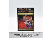Optimus Prime Action Figure Instruction Manual Booklet 1985 G1 Transformers