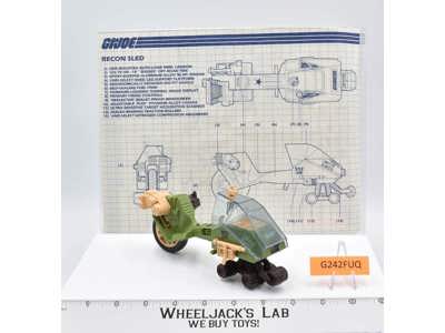 L.C.V. Recon Sled 100% Complete Action Figure 1986 GI Joe Hasbro Vintage Vehicle