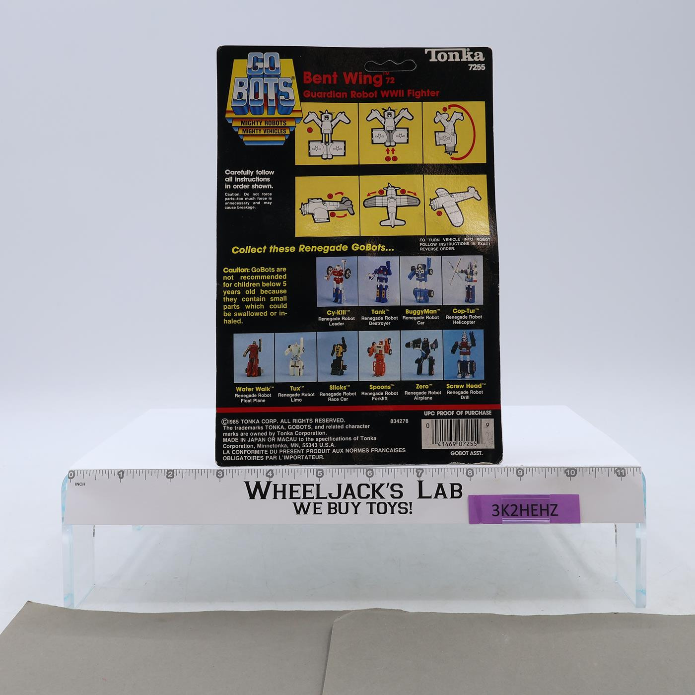 Bent Wing 72 WWII Fighter Mighty Robots 1985 Tonka Gobots Vintage Figure MOSC