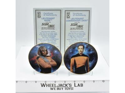 Mini Plate Collection Lt. Commander Data &amp; Lt. Worf Star Trek 1997