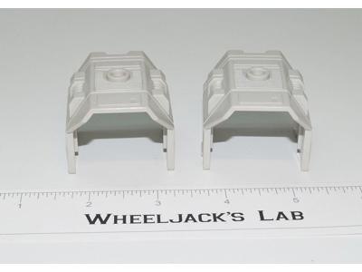 Metroplex Knee Cap Leg Covers Pair W STICKERS 1985 Vintage G1 Transformers