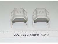 Metroplex Knee Cap Leg Covers Pair W STICKERS 1985 Vintage G1 Transformers