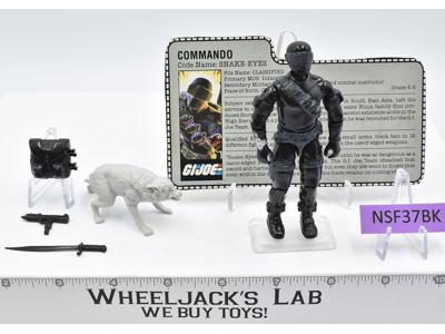 Snake Eyes &amp; Timber V2 100% Complete G.I. Joe 1985 Hasbro Vintage Action Figure
