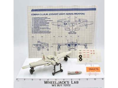 Cobra C.L.A.W. 100% Complete PARTICAL STICKER SHEET 1984 GI Joe Vintage Vehicle