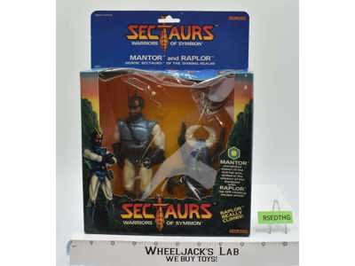 Mantor &amp; Raplor Sectaurs Warriors of Symbion 1984 Coleco MISB NEW SEALED
