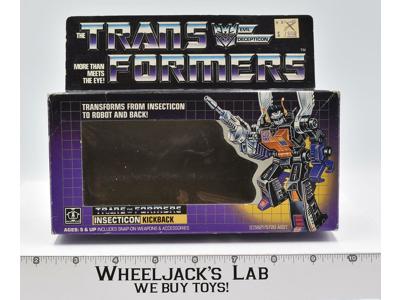 Kickback BOX ONLY 1985 Action Figure Vintage Hasbro G1 Transformers