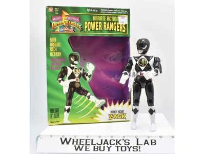 Zach Complete W Box MMPR Karate Action Power Rangers 1994 Bandai Action Figure