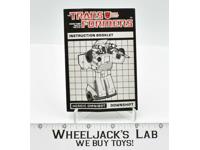 Downshift Action Figure Instruction Manual Booklet 1985 Hasbro G1 Transformers