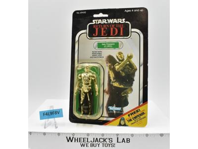 C-3PO Removable Limbs 65 Back Star Wars ROTJ 1983 Kenner Action Figure NEW MOSC