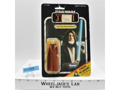 Ben Obi-Wan Kenobi 65 Back Star Wars ROTJ 1983 Kenner Figure NEW MOSC SEALED