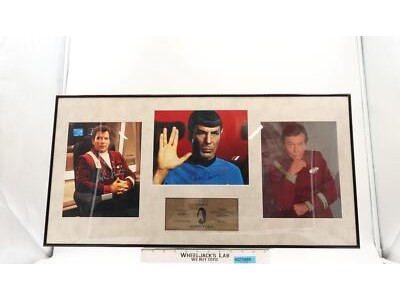 McCoy Spock & Captain Kirk Star Trek TOS AUTOGRAPHED Framed Collage 184/500