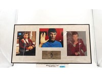 McCoy Spock & Captain Kirk Star Trek TOS AUTOGRAPHED Framed Collage 184/500