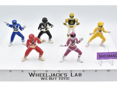 Lot of 5 Mini Power Rangers 1990's Bandai 3" Action Figures