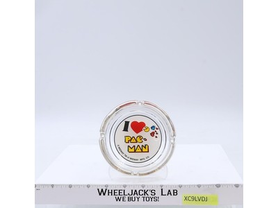 I Love Pac-Man Glass Ashtray 1980s Midway Atari Arcade Game Promo Vintage