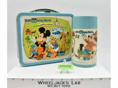 Walt Disney World Metal Lunchbox W/Thermos 1970's Aladdin Industries