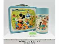 Walt Disney World Metal Lunchbox W/Thermos 1970's Aladdin Industries