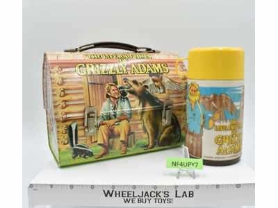 The Life &amp; Times of Grizzly Adams Metal Lunchbox W/Thermos 1977 Aladdin
