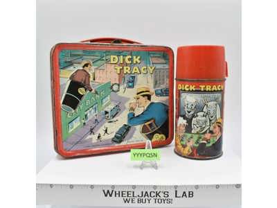 Dick Tracy Metal Lunchbox W/Thermos 1967 Aladdin