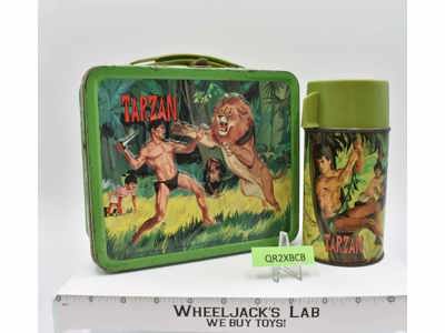 Tarzan Metal Lunchbox W/Thermos 1966 Aladdin