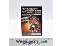 Sideswipe Action Figure Instructions Manual Booklet Sheet 1985 G1 Transformers