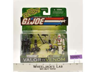 Snake Eyes vs Storm Shadow GI Joe Valor vs Venom 2003 Hasbro NEW MOSC SEALED