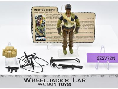 Alpine V1 100% Complete G.I. Joe 1985 Hasbro Vintage Action Figure