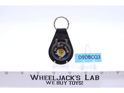 Ms. Pac Man Black Suede Leather And Metal Keychain TM MM NOS