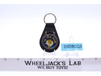 Ms. Pac Man Black Suede Leather And Metal Keychain TM MM NOS