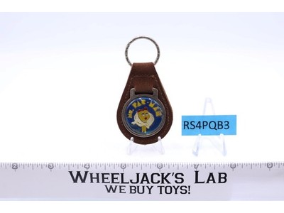 Ms. Pac Man Brown Suede Leather And Metal Keychain TM MM NOS