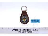 Ms. Pac Man Brown Suede Leather And Metal Keychain TM MM NOS