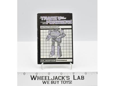 Shockwave Action Figure Instruction Manual Booklet 1985 Hasbro G1 Transformers