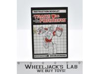 Doublecross Action Figure Instruction Manual Booklet 1987 Hasbro G1 Transformers