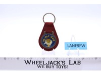 Ms. Pac Man Red Suede Leather And Metal Keychain TM MM NOS