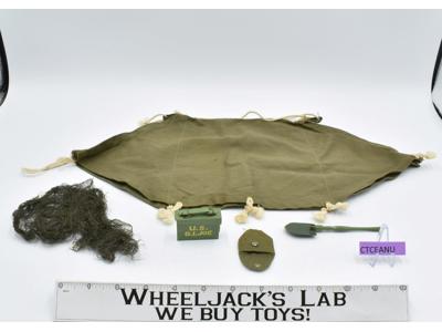 Bivouac Deluxe Pup Tent Equipment Set G.I. Joe Hasbro 1964 Vintage 12" Accessory