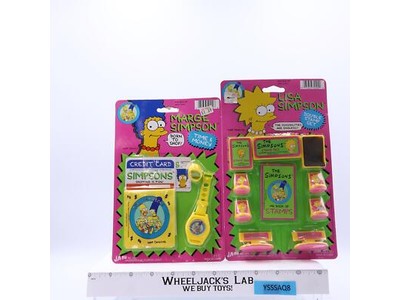 Lot of 2 Marge Simpson Time & Money/Lisa Simpson Double Stamp Set JA-Ru NEW MOC