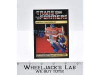 Optimus Prime Action Figure Instruction Manual Booklet 1984 G1 Transformers