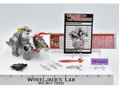 Slag 100% Complete 1985 Vintage G1 Transformers Triceratops Action Figure
