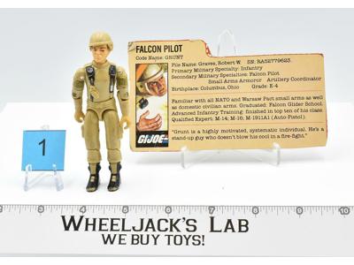 Grunt #1 V2 Falcon Glider 100% Complete GI Joe 1983 Hasbro Action Figure Vintage